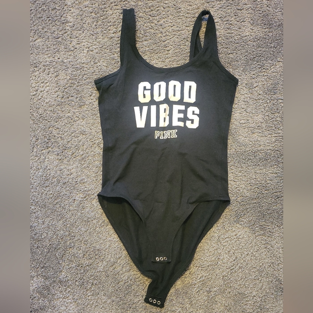 PINK Victoria's Secret Black One Piece - Good Vibes